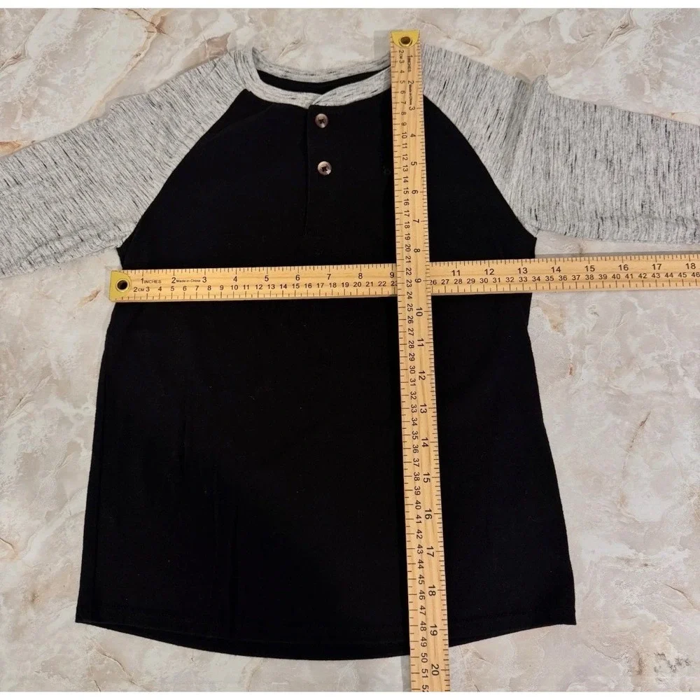 Justice League Lucky Brand Boys Size 7 Gray Tan Black Short Long Sleeve 3pc Lot